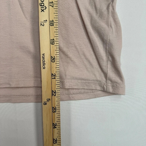 H&M 3/4 Ruffle Sleeve Top Womens Size Small Pink Crew Neck - Picture 7 of 7